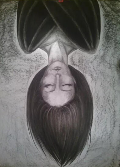 Personal work; charcoal on paper