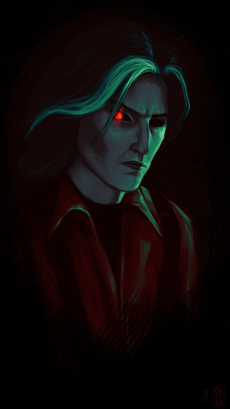 Personal work - my OC for Blades in the Dark; digital in Clip Studio Paint